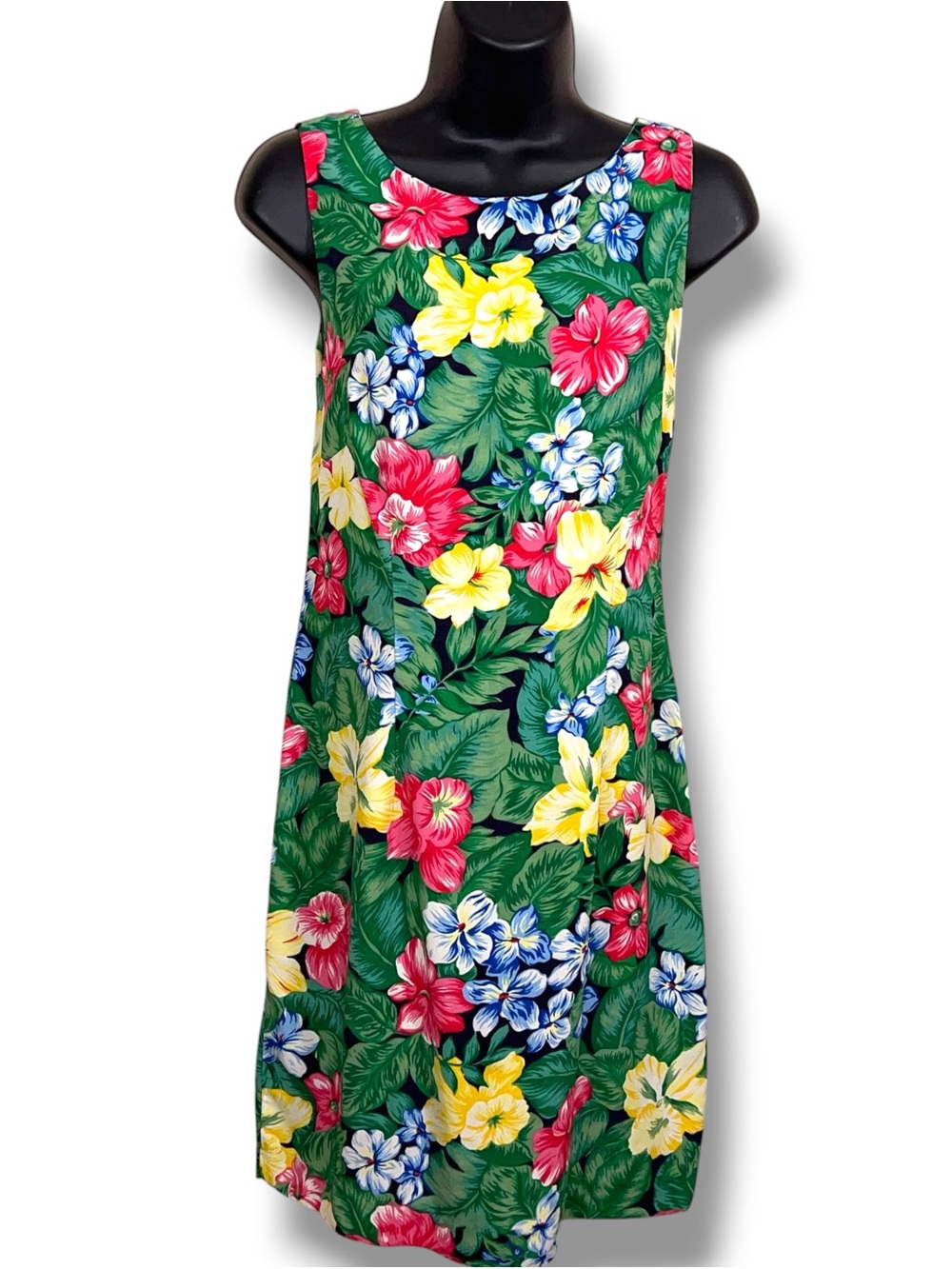 Vintage Petite Small Ed Michaels Petite Tropical Colorful Dress Hawaiian